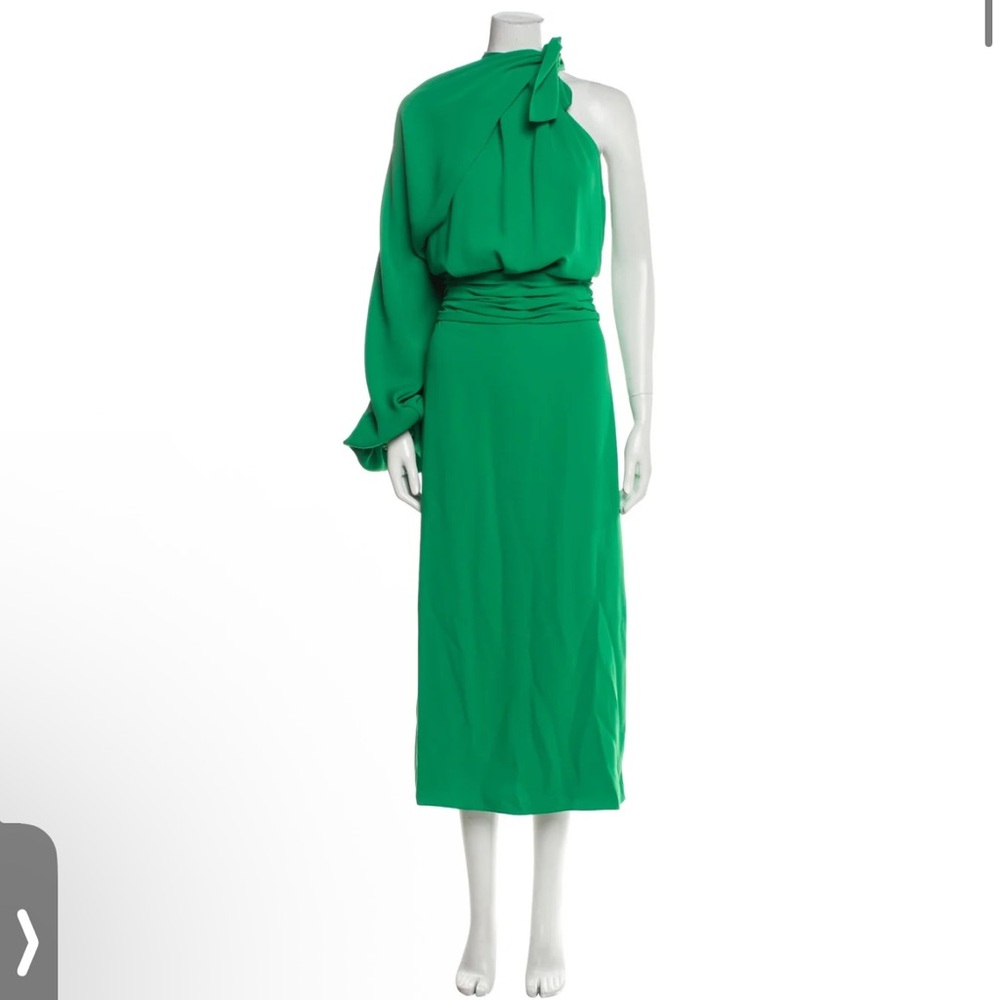 Johanna Ortiz Emerald Green Dress w/removable sleeve